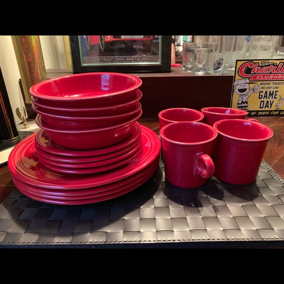 Fiesta Other - Classic 4 piece Fiesta Ware Setting-Scarlet